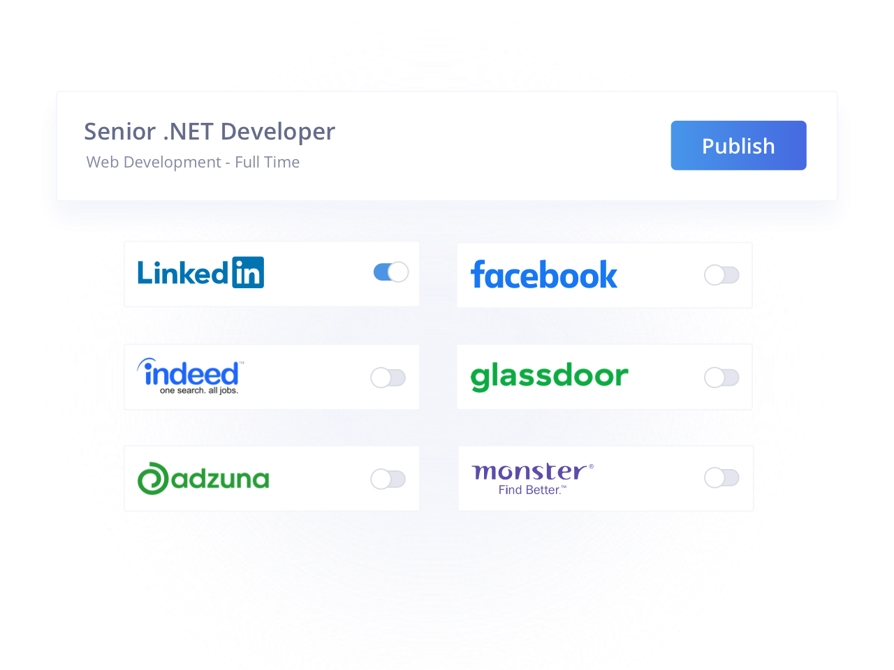 Advertise the job with just a click Advertise the job with just a click
