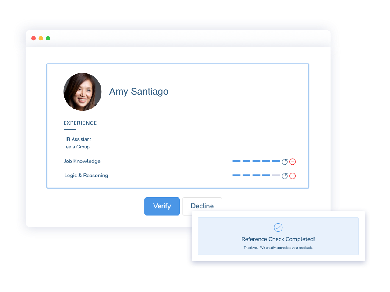 Get both, referrals and candidate ratings Get both, referrals and candidate ratings