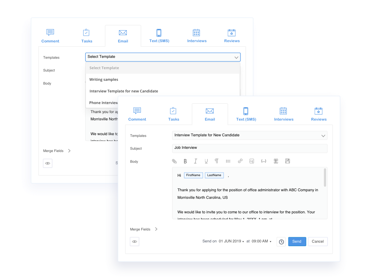 Send quick emails with the ready-to-use template Send quick emails with the ready-to-use template