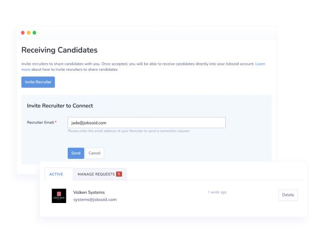 Maintain an active list of recruiters