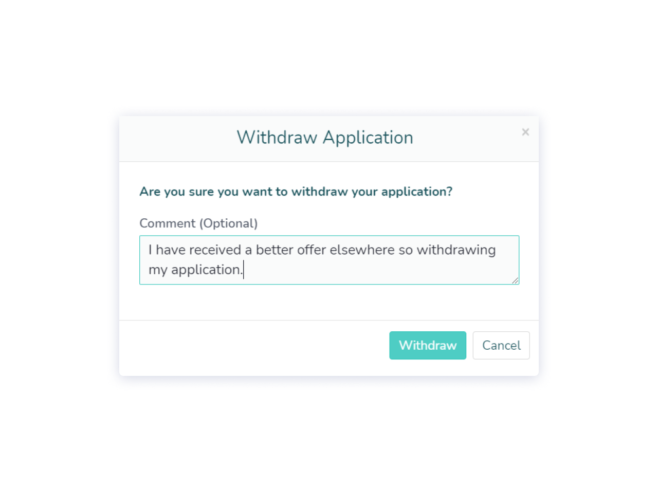 Allow data withdrawal requests from candidates