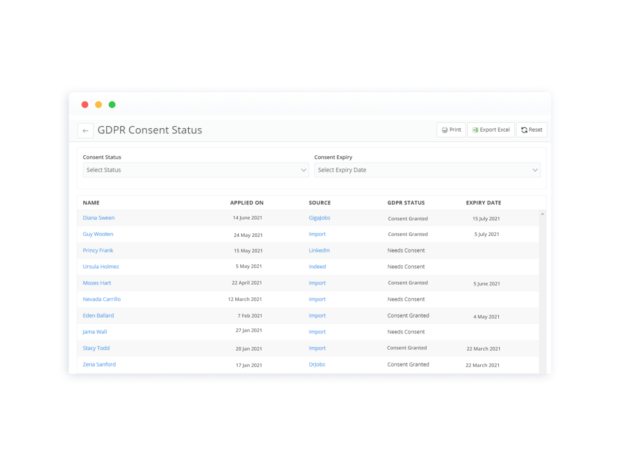 Monitor and generate performance reports